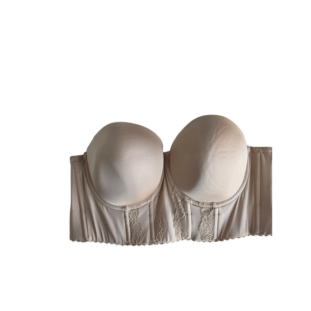 Parfait Elissa Full Bust Longline Strapless Bra European Nude Size 40D